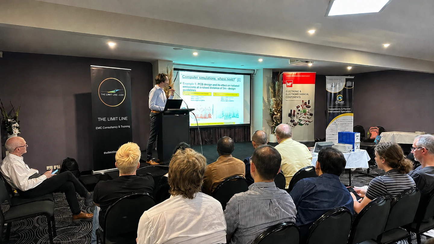 Andy presenting an EMC seminar to a professional audience